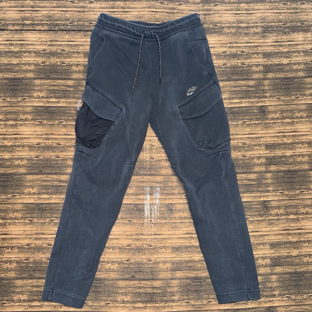 Nike Tech Fleece Cargo Joggers Mens XS Black DM6453-010 Tapered Pants